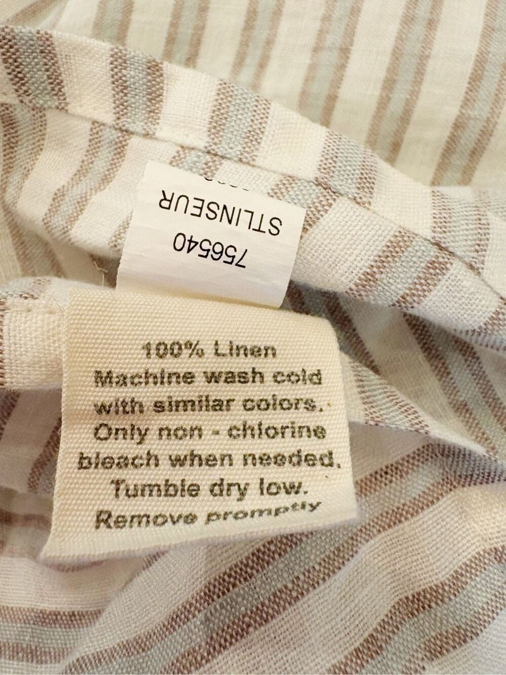 ARHAUS 100% linen European Pillow Sham Stripe - Picture 6 of 6
